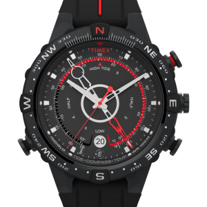 Intelligent Quartz Tide Temp Compass 45mm Silicone Strap Watch