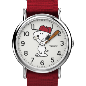 Peanuts x Timex Snoopy 38mm Fabric Strap Watch