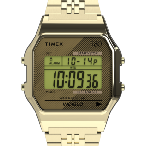 Timex T80 34mm Stainless Steel Bracelet Watch