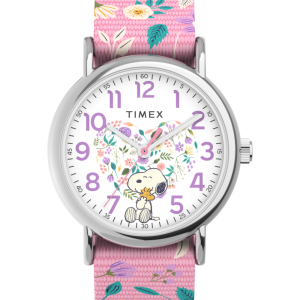 Peanuts x Timex Weekender In Bloom 38mm Fabric Strap Watch