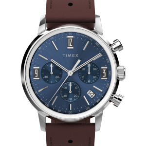 Marlin® Chronograph Tachymeter 40mm Leather Strap Watch
