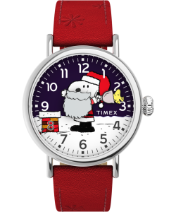 Peanuts  x Timex Standard Snoopy Santa 40mm Leather Strap Watch