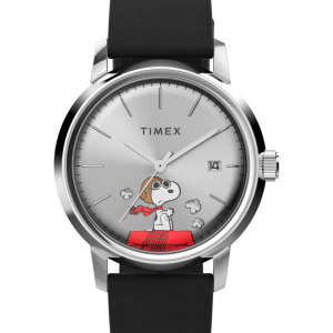 Peanuts x Timex Marlin Automatic Snoopy Flying Ace 40mm Leather Strap Watch