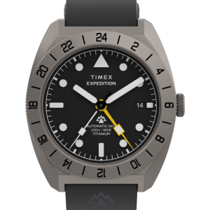 Expedition Pioneer Titanium Automatic GMT 41mm Silicone Strap Watch