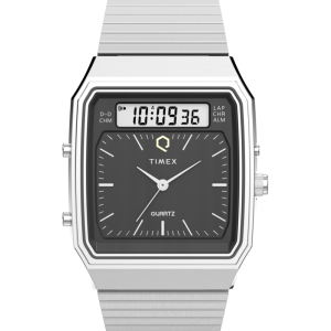 Q Timex 1982 Ana-Digi Reissue 33mm Stainless Steel Bracelet Watch