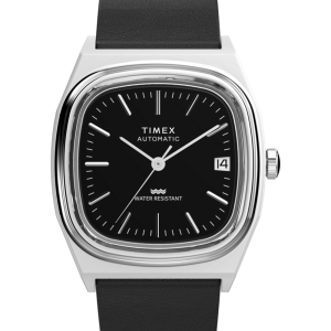 Timex Automatic 1983 E Line 34mm Leather Strap Watch