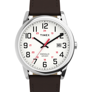 Easy Reader Classic 38mm Leather Strap Watch