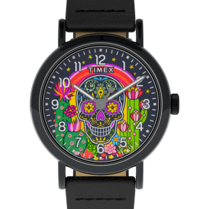 Timex Weekender Day of the Dead 40mm Leather Strap Watch