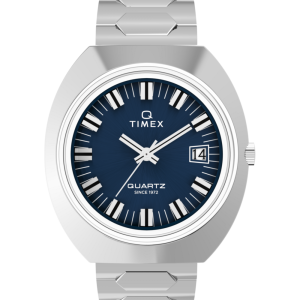 Q Timex 1972 Time Machine Reissue 39mm Stainless Steel Bracelet Watch