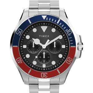 Harborside Coast Multifunction 43mm Stainless Steel Bracelet Watch