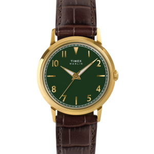 Marlin Quartz 34mm Leather Strap Watch