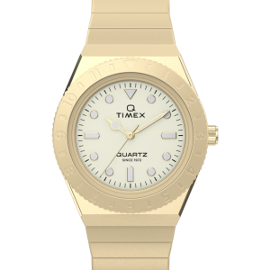 Q Timex Mini 30mm Stainless Steel Expansion Band Watch