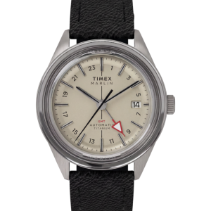 Marlin Jet Titanium Automatic GMT 40mm Leather Strap Watch